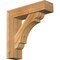 Ekena Millwork Olympic Block Rough Sawn Bracket w/ Offset Brace, Western Red Cedar, 6"W x 22"D x 22"H BKT0604X22X22OLY05RWR - alternate 1